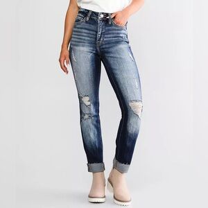 BKE Parker Ankle Straight Cuffed Jeans Size 26 High Rise